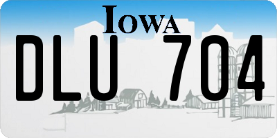 IA license plate DLU704