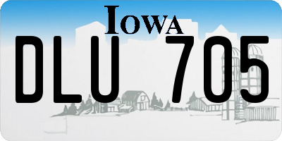 IA license plate DLU705