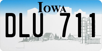 IA license plate DLU711