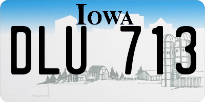 IA license plate DLU713