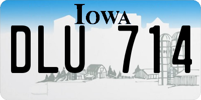 IA license plate DLU714