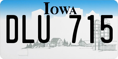 IA license plate DLU715