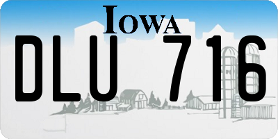 IA license plate DLU716