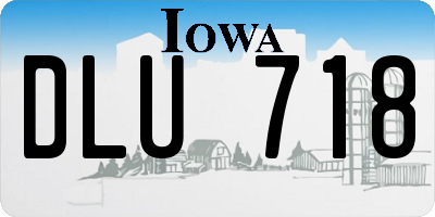 IA license plate DLU718
