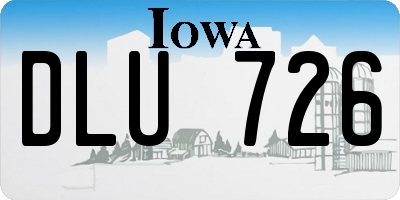 IA license plate DLU726