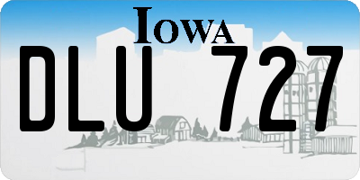 IA license plate DLU727