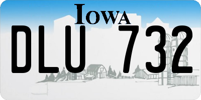 IA license plate DLU732