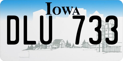 IA license plate DLU733