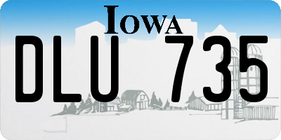 IA license plate DLU735