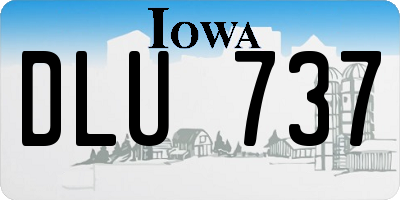 IA license plate DLU737