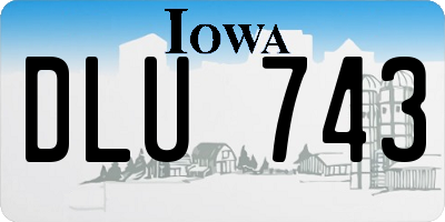 IA license plate DLU743