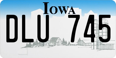 IA license plate DLU745