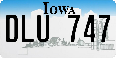 IA license plate DLU747