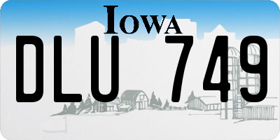 IA license plate DLU749