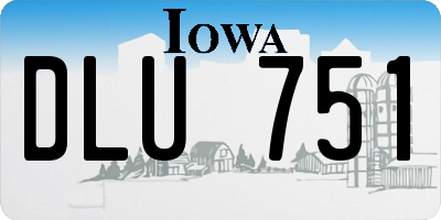 IA license plate DLU751