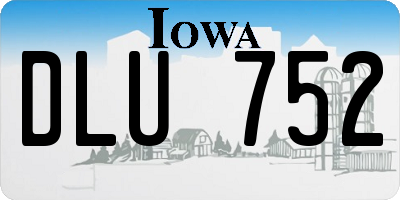 IA license plate DLU752