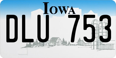 IA license plate DLU753