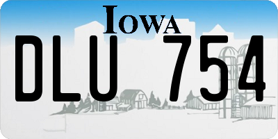 IA license plate DLU754