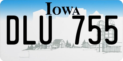 IA license plate DLU755
