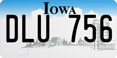 IA license plate DLU756