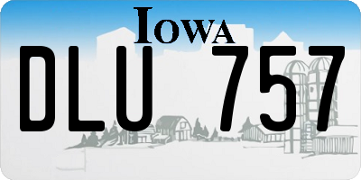 IA license plate DLU757