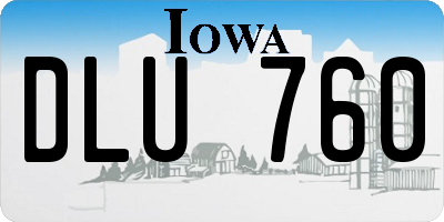 IA license plate DLU760