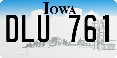 IA license plate DLU761