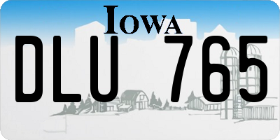 IA license plate DLU765