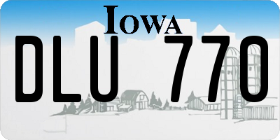 IA license plate DLU770