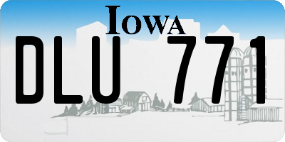 IA license plate DLU771