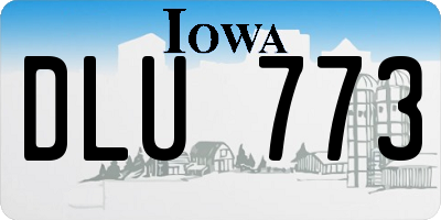 IA license plate DLU773