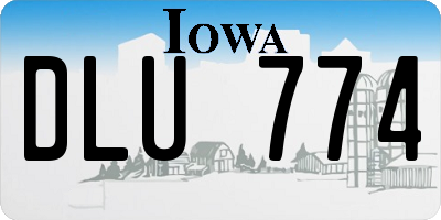IA license plate DLU774
