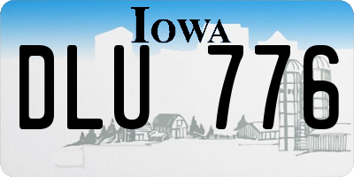 IA license plate DLU776