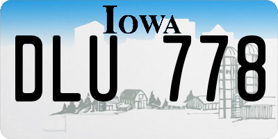 IA license plate DLU778