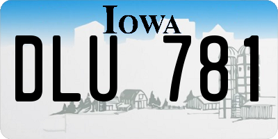 IA license plate DLU781