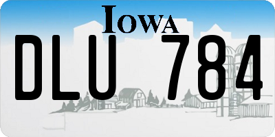 IA license plate DLU784