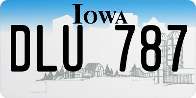 IA license plate DLU787