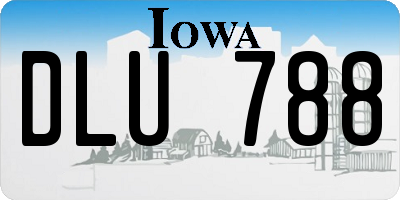 IA license plate DLU788