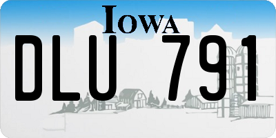 IA license plate DLU791