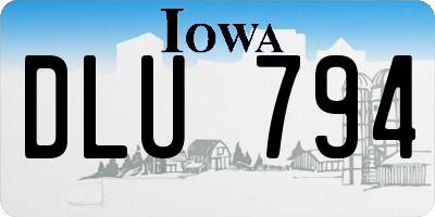 IA license plate DLU794