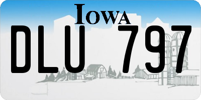 IA license plate DLU797