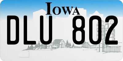 IA license plate DLU802