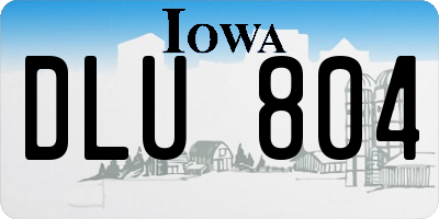 IA license plate DLU804