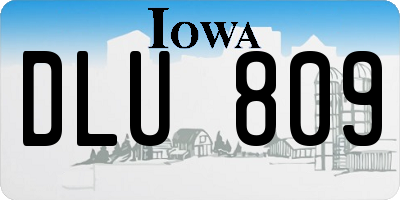 IA license plate DLU809