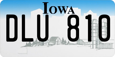 IA license plate DLU810