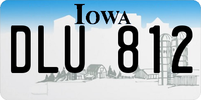 IA license plate DLU812