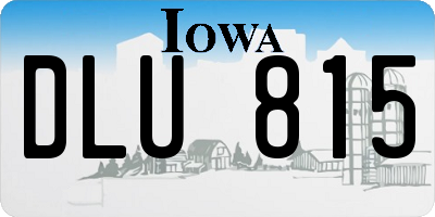IA license plate DLU815