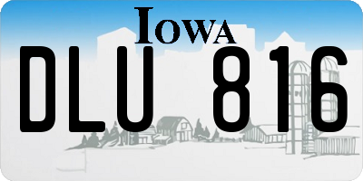 IA license plate DLU816