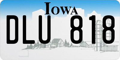 IA license plate DLU818
