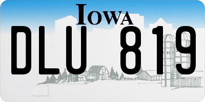 IA license plate DLU819